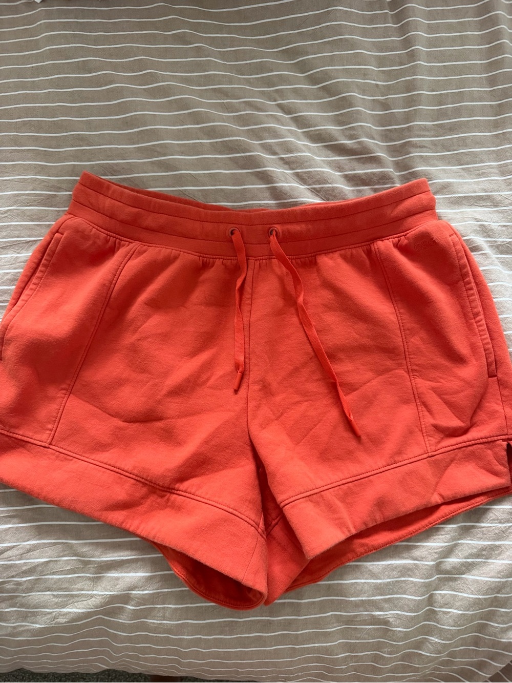 DSG Coral-Orange Athletic Drawstring Shorts